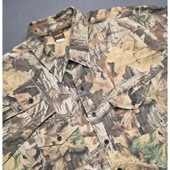 Vintage Ranger Button Down Camo Camouflage Shirt Pickers Hunting Outdoors 3X - Picture 1 of 10